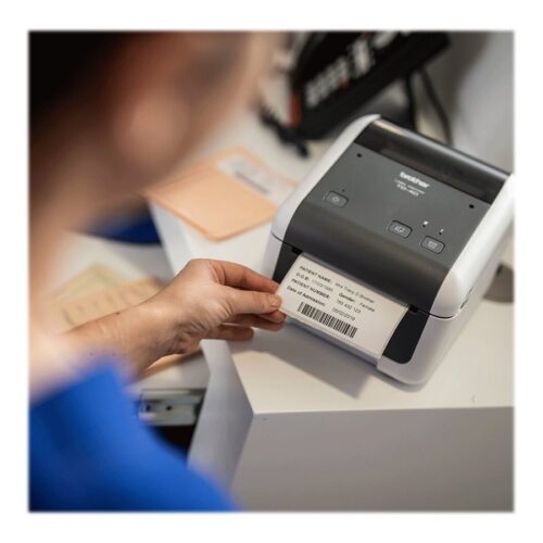 BROTHER TD-4520DN Label printer direct thermal Roll 118mm 300x300dpi 152mm/sec USB 2.0 LAN serial grey white