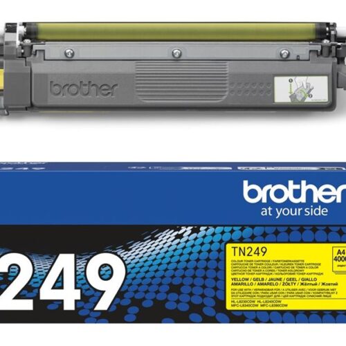 BROTHER TN-249Y Yellow Toner Cartridge Prints 4.000 pages