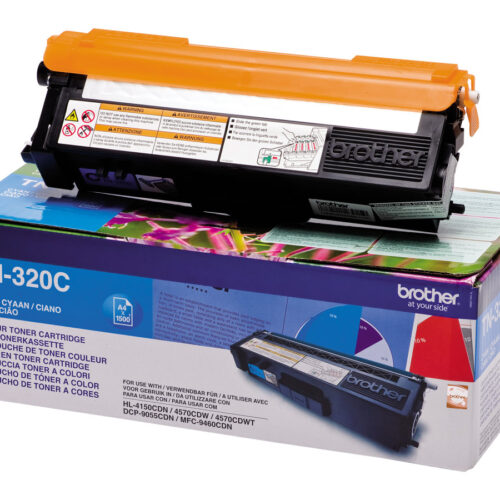 BROTHER TN-320 cartouche de toner cyan capacité standard 1.500 pages pack de 1