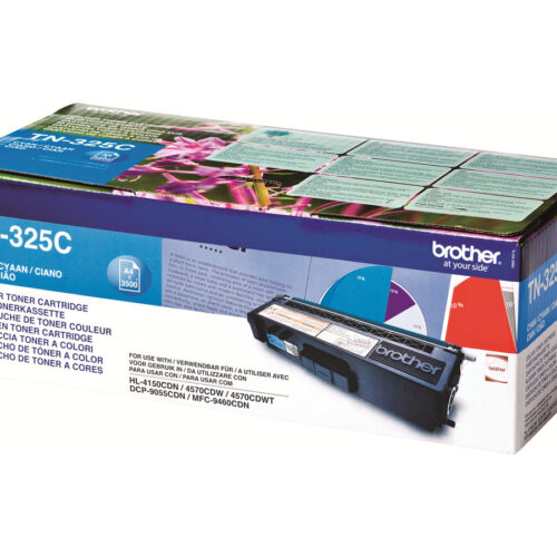 BROTHER TN-325 cartouche de toner cyan capacité standard 3.500 pages pack de 1