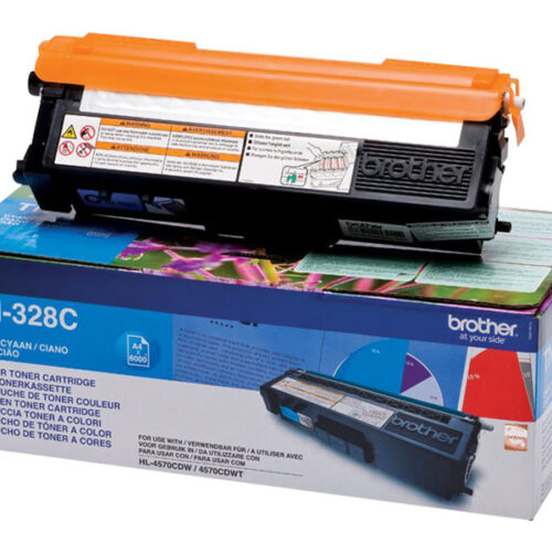 BROTHER TN-328 cartouche de toner cyan très haute capacité 6.000 pages pack de 1