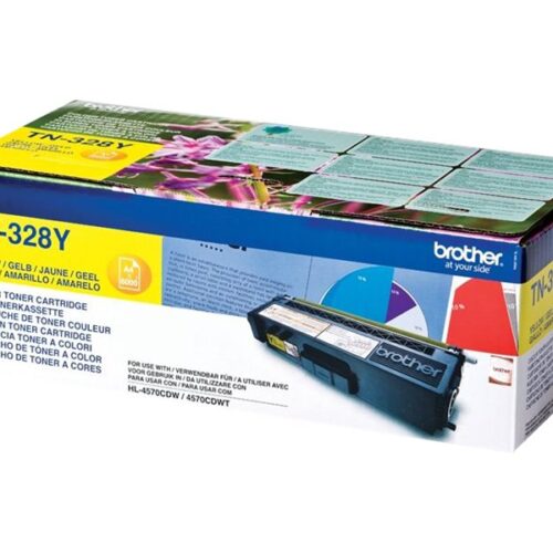 BROTHER TN-328 cartouche de toner jaune capacité standard 6.000 pages pack de 1