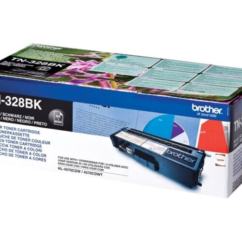 BROTHER TN-328 cartouche de toner noir très haute capacité 6.000 pages pack de 1