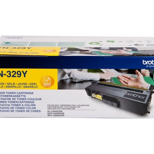 BROTHER TN-329Y cartouche de toner jaune très haute capacité 6.000 pages pack de 1