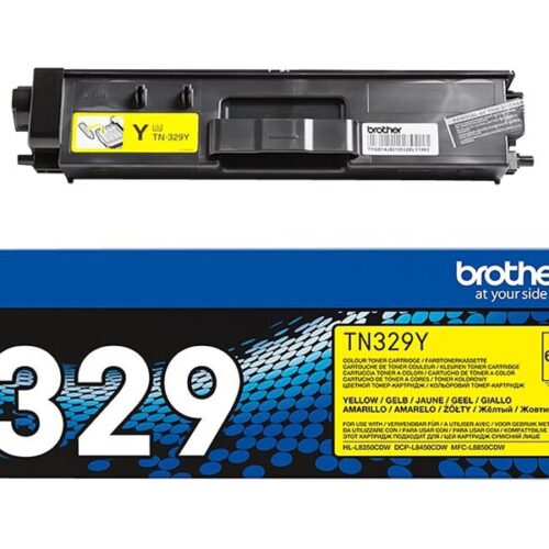 BROTHER TN-329Y cartouche de toner jaune très haute capacité 6.000 pages pack de 1