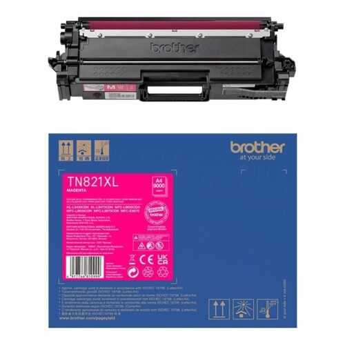 BROTHER TN-821XLM Super High Yield Magenta Toner Cartridge for EC Prints 9000 pages