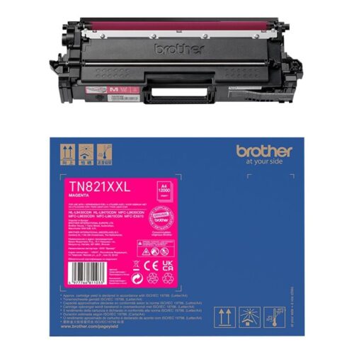 BROTHER TN-821XXLM Ultra High Yield Magenta Toner Cartridge for EC Prints 12000 pages