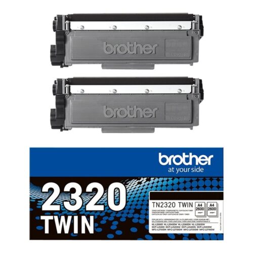 BROTHER TN2320 TWIN-pack black toners BK 2600pages/cartridge