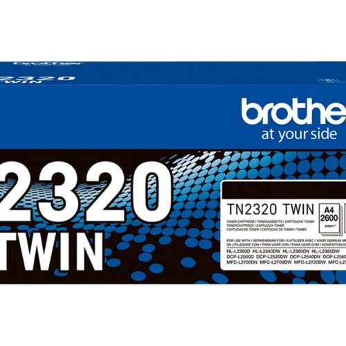 BROTHER TN2320 TWIN-pack black toners BK 2600pages/cartridge