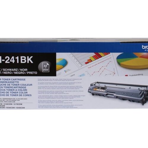 BROTHER TN241BK HL-3140CW/3150CDW/3170CDW cartouche de toner noir capacité standard 2.500 pages pack de 1