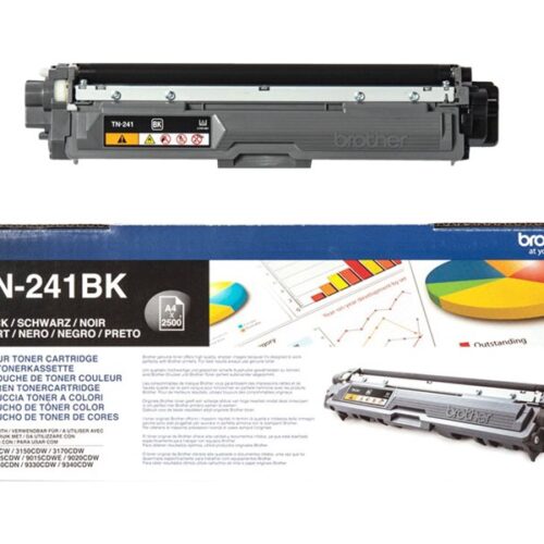 BROTHER TN241BK HL-3140CW/3150CDW/3170CDW cartouche de toner noir capacité standard 2.500 pages pack de 1