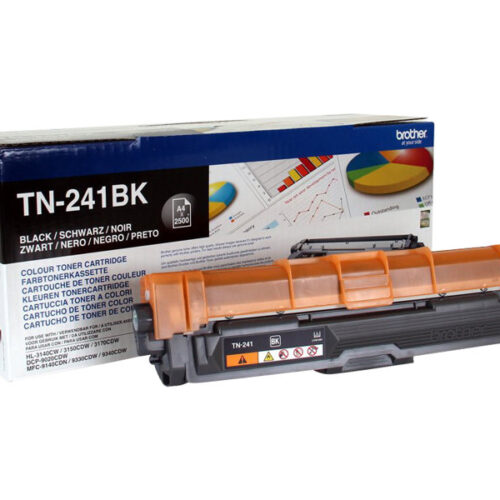 BROTHER TN241BK HL-3140CW/3150CDW/3170CDW cartouche de toner noir capacité standard 2.500 pages pack de 1