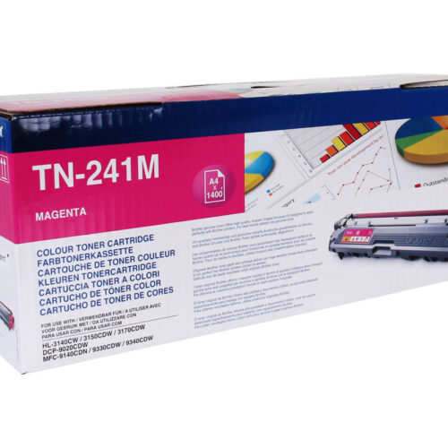 BROTHER TN241M HL-3140CW/3150CDW/3170CDW cartouche de toner magenta capacité standard 1.400 pages pack de 1