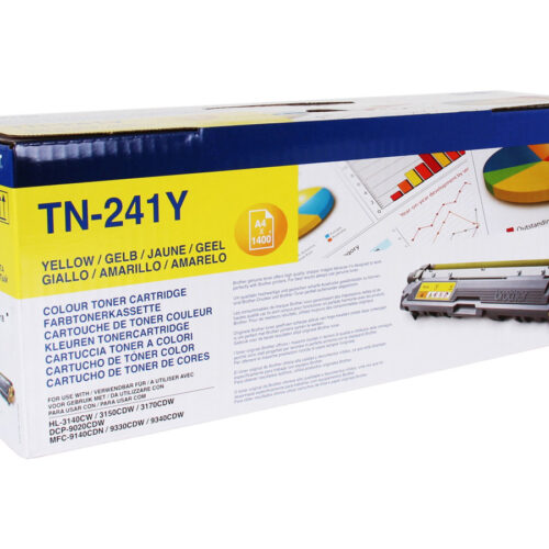 BROTHER TN241Y HL-3140CW/3150CDW/3170CDW cartouche de toner jaune capacité standard 1.400 pages pack de 1