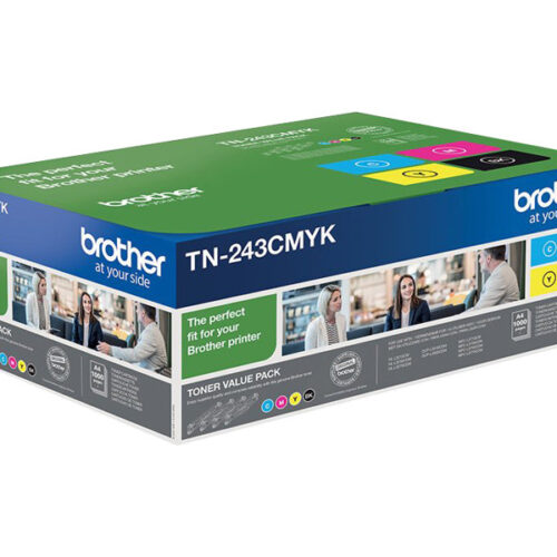 BROTHER TN243CMYK Pack Toner standard Cyan Magenta Jaune Noir 4x 1000 pages pour Hl-L32xx DCP-L35xx MFC-L37xx