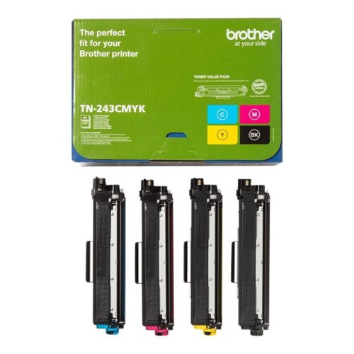BROTHER TN243CMYK Pack Toner standard Cyan Magenta Jaune Noir 4x 1000 pages pour Hl-L32xx DCP-L35xx MFC-L37xx