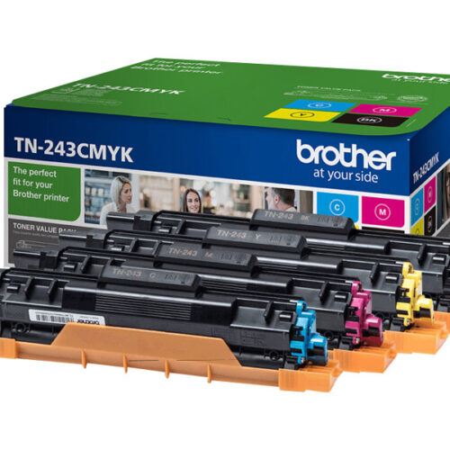 BROTHER TN243CMYK Pack Toner standard Cyan Magenta Jaune Noir 4x 1000 pages pour Hl-L32xx DCP-L35xx MFC-L37xx