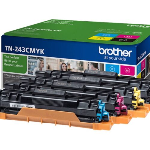 BROTHER TN243CMYK Pack Toner standard Cyan Magenta Jaune Noir 4x 1000 pages pour Hl-L32xx DCP-L35xx MFC-L37xx