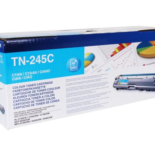 BROTHER TN245C HL-3140CW/3150CDW/3170CDW cartouche de toner cyan haute capacité 2.200 pages pack de 1