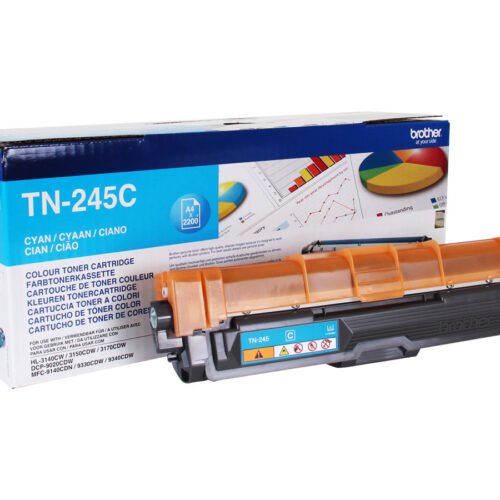 BROTHER TN245C HL-3140CW/3150CDW/3170CDW cartouche de toner cyan haute capacité 2.200 pages pack de 1
