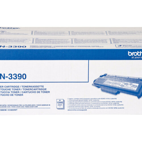 BROTHER TN3390 Kit Toner TN3390 12 000 pages selon ISO19752 pour HL6180DW/ DCP8250DN/ MFC8950DW