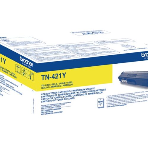 BROTHER TN421Y Toner Cartouche Jaune 1.800 pages pour Brother HL-L8260CDW, L8360CDW
