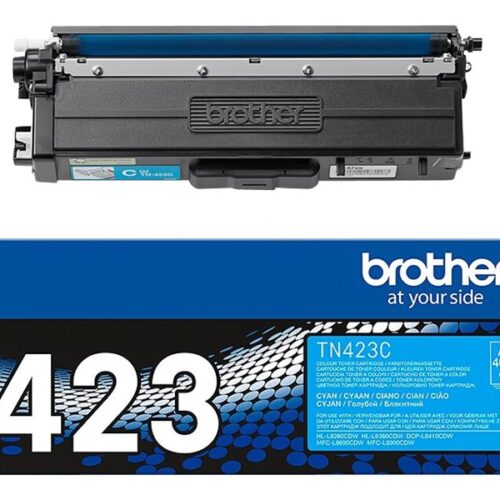 BROTHER TN423C Toner Cartouche Cyan Grande Capacité 4.000 pages pour Brother HL-L8260CDW, L8360CDW