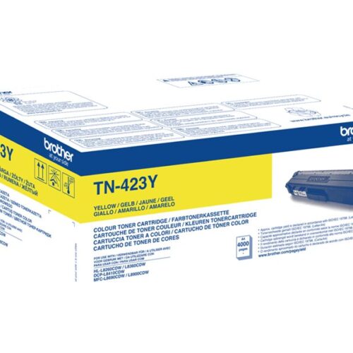 BROTHER TN423Y Toner Cartouche Jaune Grande Capacité 4.000 pages pour Brother HL-L8260CDW, L8360CDW