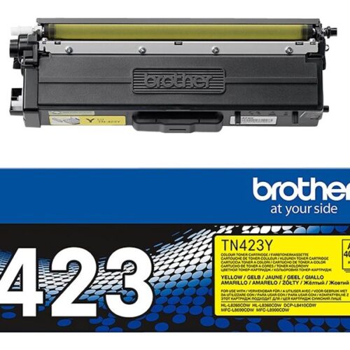 BROTHER TN423Y Toner Cartouche Jaune Grande Capacité 4.000 pages pour Brother HL-L8260CDW, L8360CDW