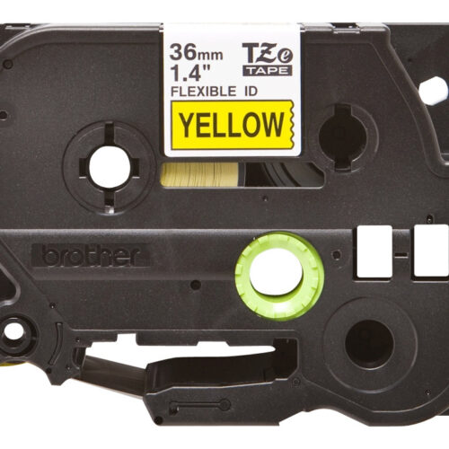 BROTHER TZEFX661 36mm Black on Yellow Flexible ID
