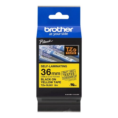 BROTHER TZeSL661 tape Black on Yellow 36mm