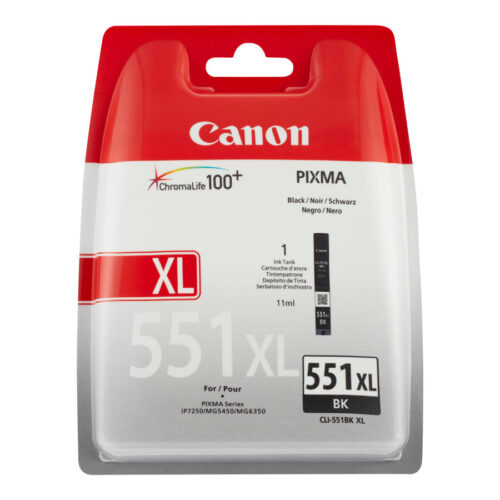 CANON 1LB CLI-551XLBK ink cartridge black high capacity 11ml 4.425 pages 1-pack XL