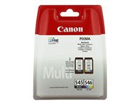 CANON 1LB PG-545 / CL-546 ink cartridge black and colour standard capacity bk: 180p cl: 180p 2-pack blister without alarm