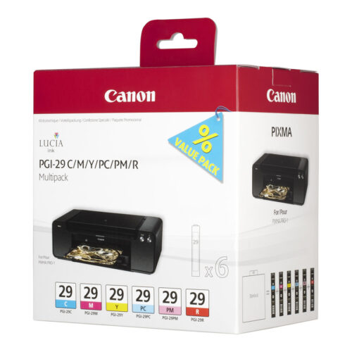 CANON 1LB PGI-29 CMY/PC/PM/R ink cartridge colour standard capacity multipack