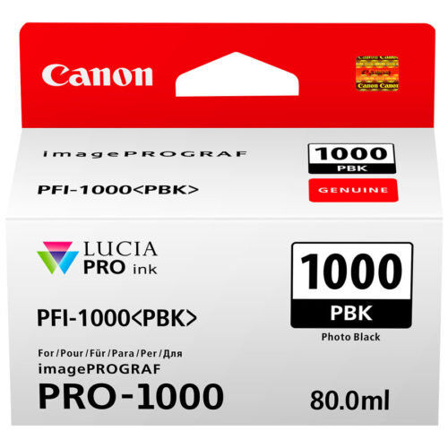 CANON 2LB PFI-1000pbk Ink Photo Black Standard Capacity 80ml 1-pack iPF1000