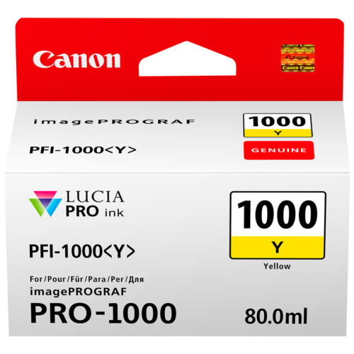CANON 2LB PFI-1000y Ink yellow standard capacity 80ml 1-pack iPF1000