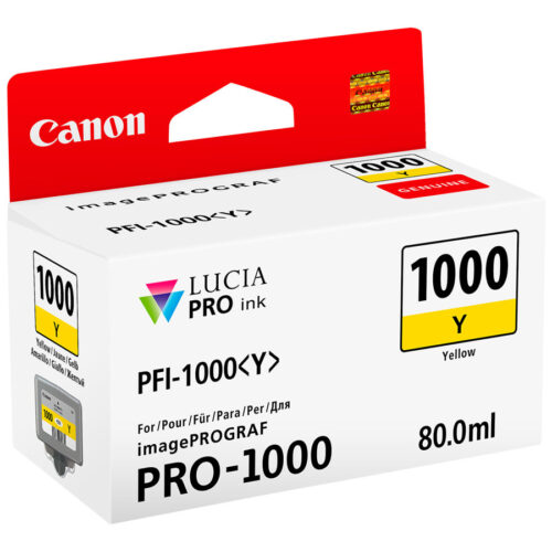 CANON 2LB PFI-1000y Ink yellow standard capacity 80ml 1-pack iPF1000