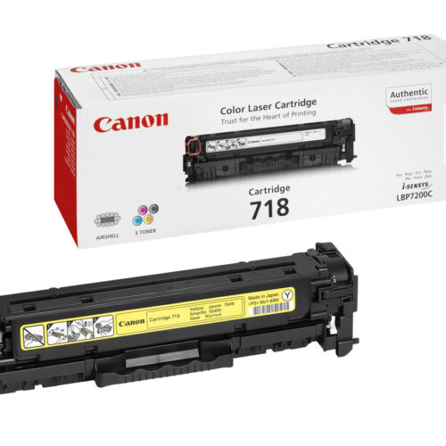 CANON 718 cartouche de toner jaune capacité standard 2.900 pages pack de 1