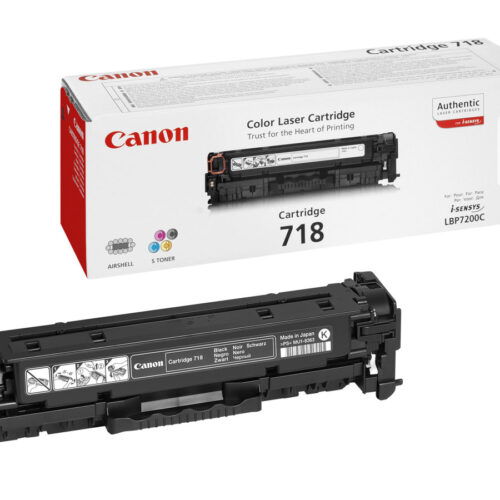 CANON 718 cartouche de toner noir capacité standard 3.400 pages pack de 1