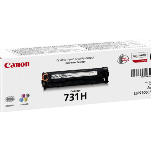 CANON 731H-BK cartouche de toner noir haute capacité 2.400 pages pack de 1