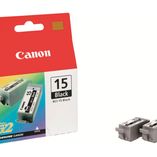 CANON BCI-15BK cartouche d encre noir capacité standard 2 x 5.3 ml 2 x 121 pages pack de 2
