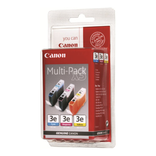 CANON BCI-3E C/M/Y cartouche d encre cyan, magenta et jaune capacité standard combopack sans alarme