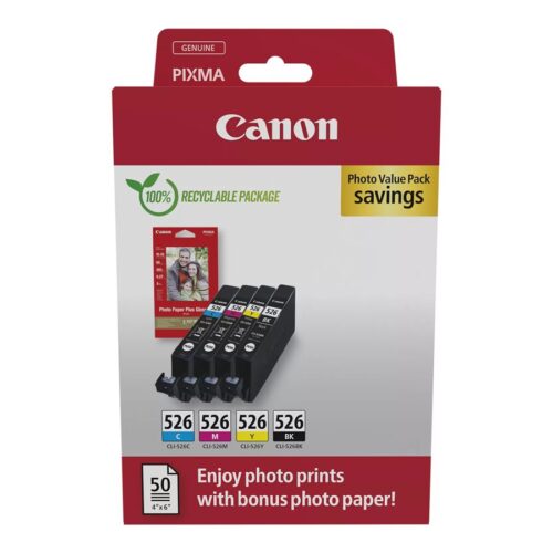 CANON CLI-526 Ink Cartridge C/M/Y/BK PHOTO VALUE BL