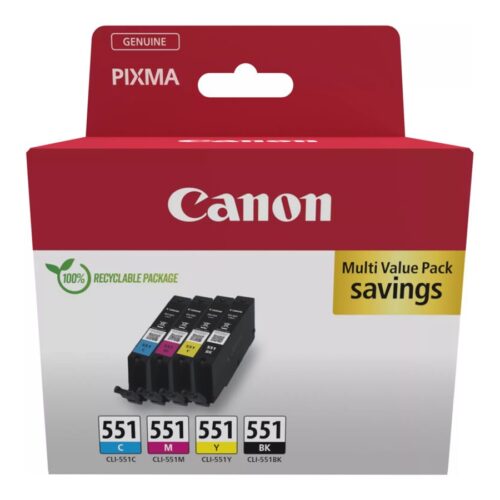 CANON CLI-551 Ink Cartridge C/M/Y/BK MultiPack blister
