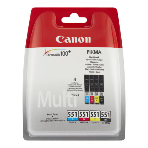 CANON CLI-551 Ink Cartridge C/M/Y/BK MultiPack blister