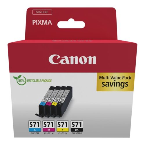 CANON CLI-571 Ink Cartridge C/M/Y/BK MULTI BL w/o SEC