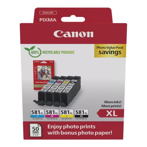 CANON CLI-581XL Ink Cartridge BK/C/M/Y PHOTO