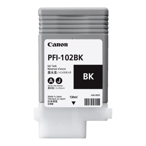 CANON PFI-102BK cartouche encre teintée noir capacité standard 130ml pack de 1