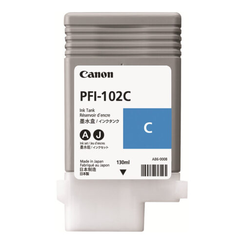 CANON PFI-102C cartouche encre teintée cyan capacité standard 130ml pack de 1