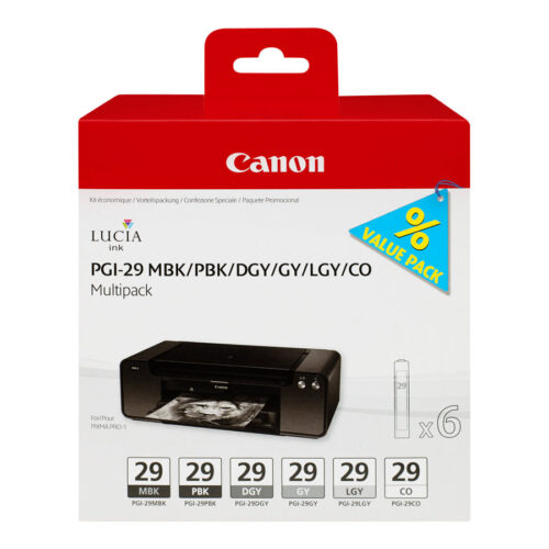 CANON PGI-29 cartouche encre noir et cinq couleurs capacite standard multipack